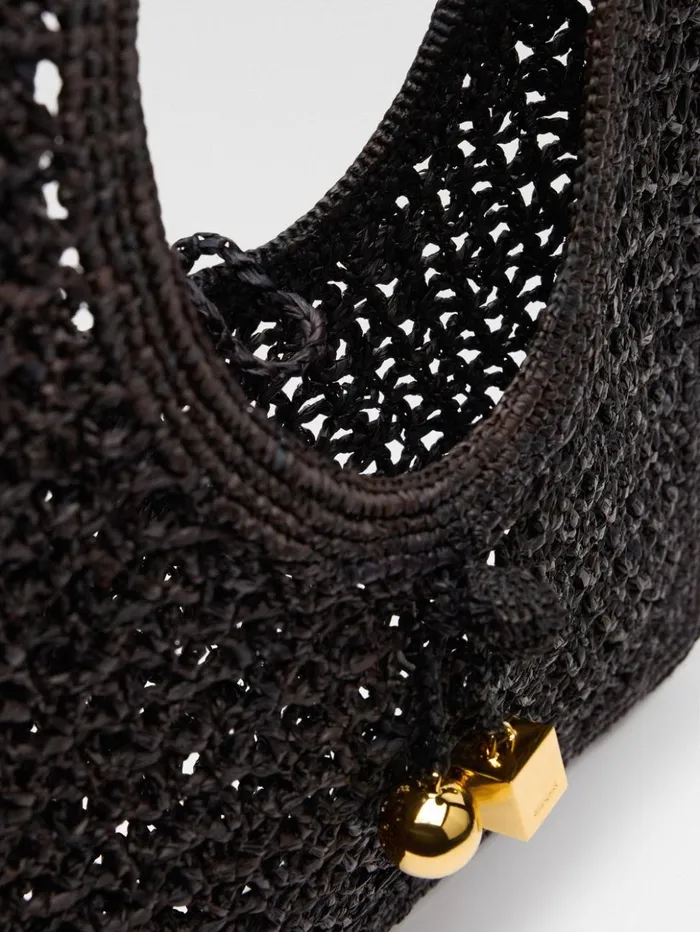 Women Baskets and Totebags JACQUEMUS The Spiaggia Square Bag Black Women Baskets and Totebags JACQUEMUS The Spiaggia Square Bag Black