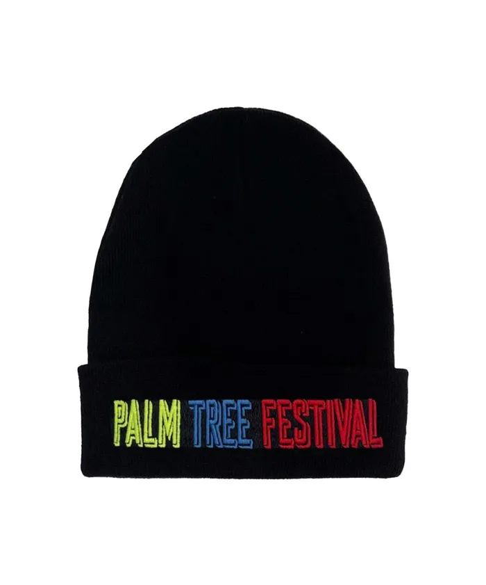 Women Beanies Aviator Nation PALM TREE FESTIVAL ASPEN 2023 BEANIE 8211 BLACK