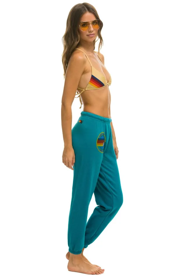 Women Bottoms Aviator Nation AVIATOR NATION SWEATPANTS 8211 TEAL Women Bottoms Aviator Nation AVIATOR NATION SWEATPANTS 8211 TEAL