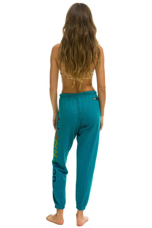 Women Bottoms Aviator Nation AVIATOR NATION SWEATPANTS 8211 TEAL Women Bottoms Aviator Nation AVIATOR NATION SWEATPANTS 8211 TEAL