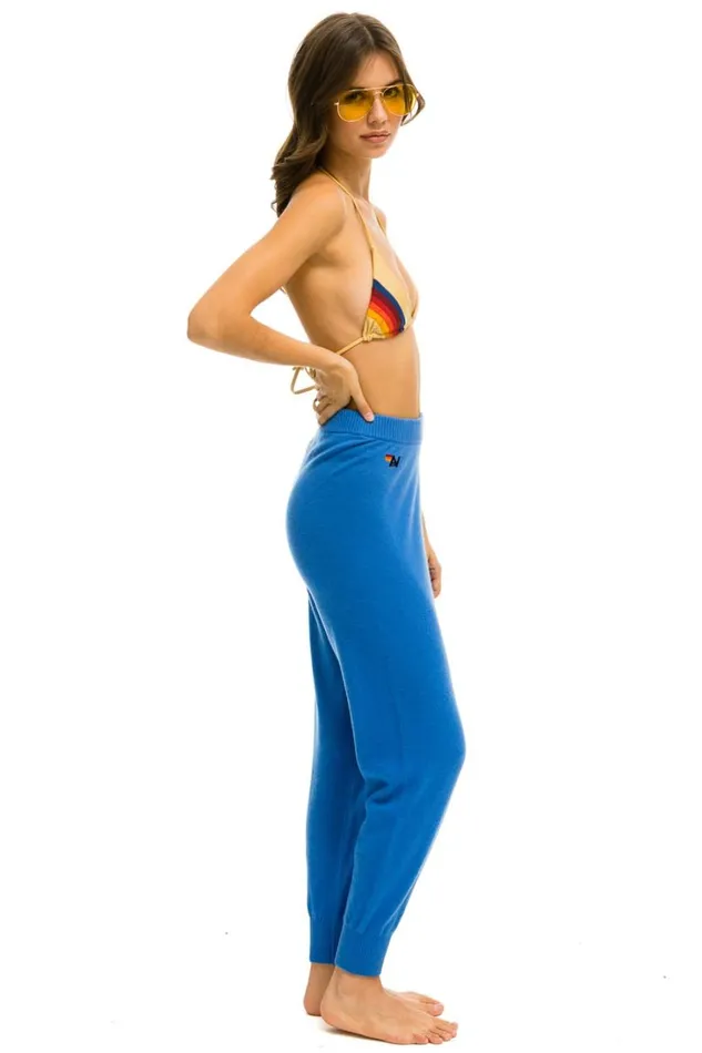 Women Bottoms Aviator Nation BOLT CASHMERE LIGHT SWEATER PANT 8211 VINTAGE BLUE GOLD BOLT Women Bottoms Aviator Nation BOLT CASHMERE LIGHT SWEATER PANT 8211 VINTAGE BLUE GOLD BOLT