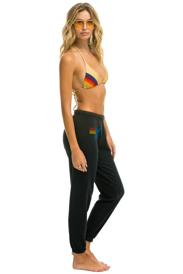 Women Bottoms Aviator Nation LOGO SWEATPANTS 8211 CHARCOAL Women Bottoms Aviator Nation LOGO SWEATPANTS 8211 CHARCOAL
