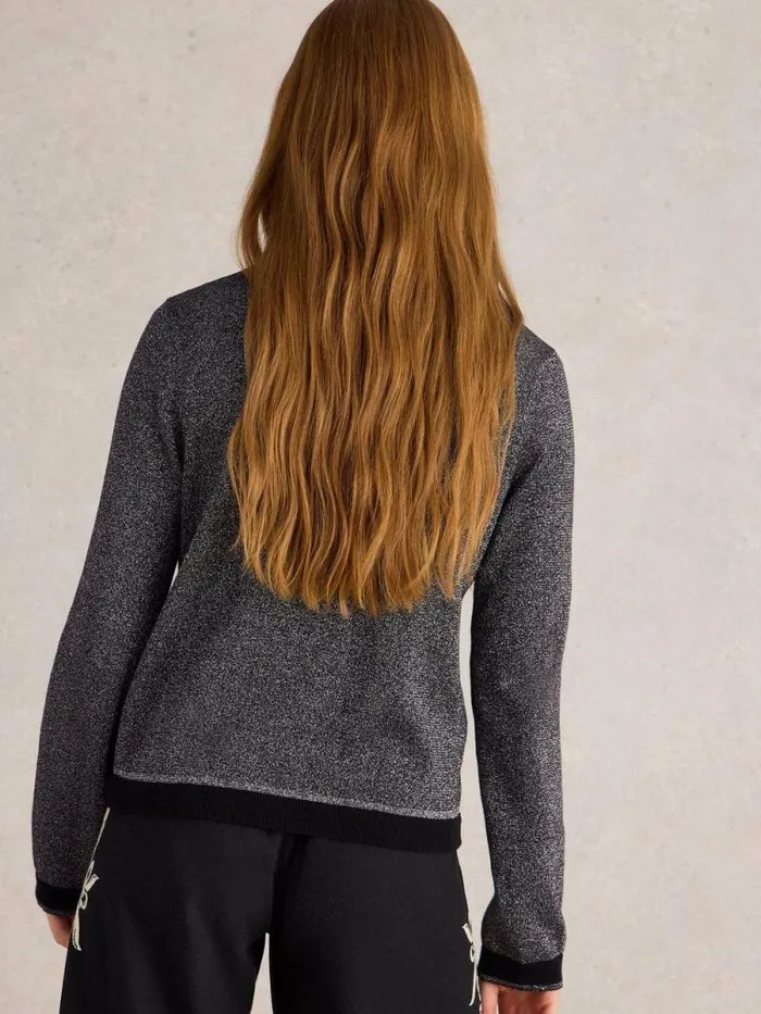 Women CHARLOTTE SPARKLE CARDI Pure Black White Stuff Knitwear Women CHARLOTTE SPARKLE CARDI Pure Black White Stuff Knitwear
