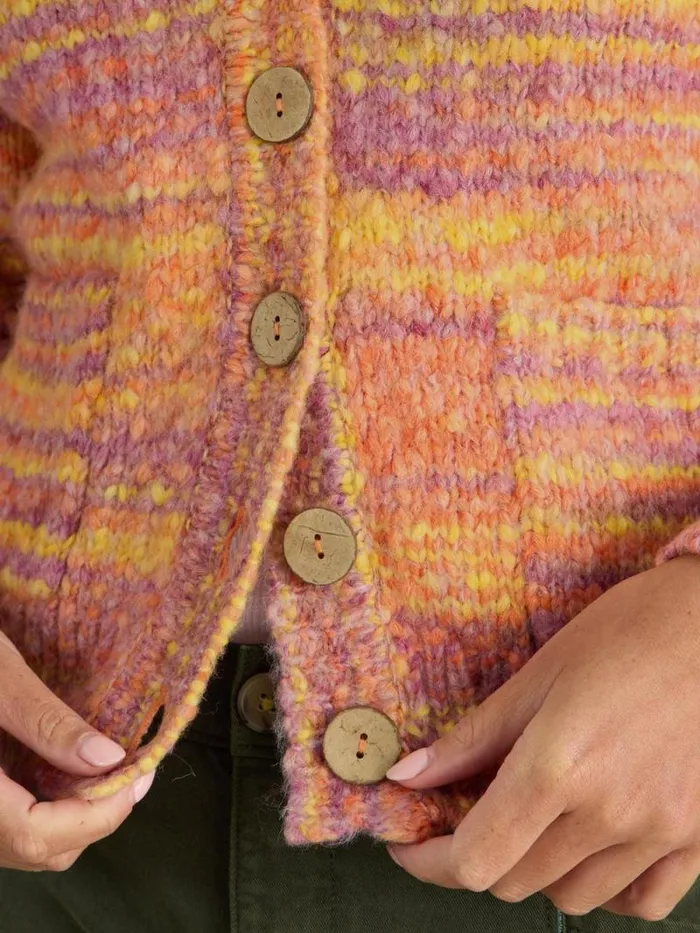Women CINDY SPACE DYE CARDI Orange Multi White Stuff Knitwear Women CINDY SPACE DYE CARDI Orange Multi White Stuff Knitwear