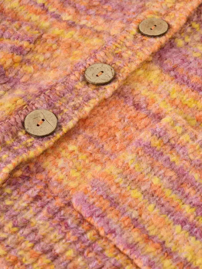 Women CINDY SPACE DYE CARDI Orange Multi White Stuff Knitwear Women CINDY SPACE DYE CARDI Orange Multi White Stuff Knitwear