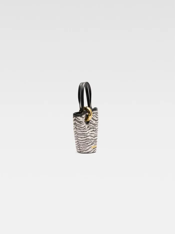Women Crossbody and Handbags JACQUEMUS The Small Bambola Black and White Zebra Women Crossbody and Handbags JACQUEMUS The Small Bambola Black and White Zebra