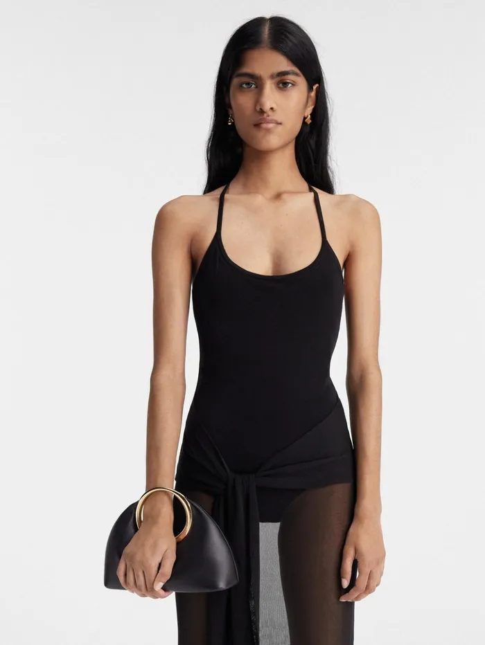 Women Crossbody and Handbags JACQUEMUS The Small Calino Black Women Crossbody and Handbags JACQUEMUS The Small Calino Black
