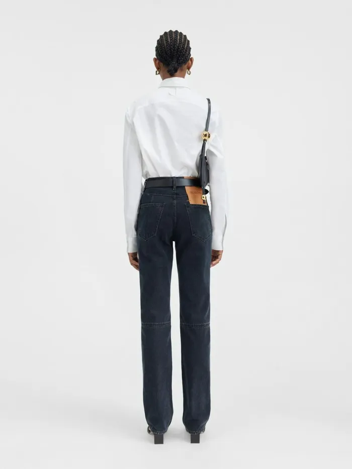 Women Denim JACQUEMUS The Straight DeNmes Denim Pants Black Women Denim JACQUEMUS The Straight DeNmes Denim Pants Black