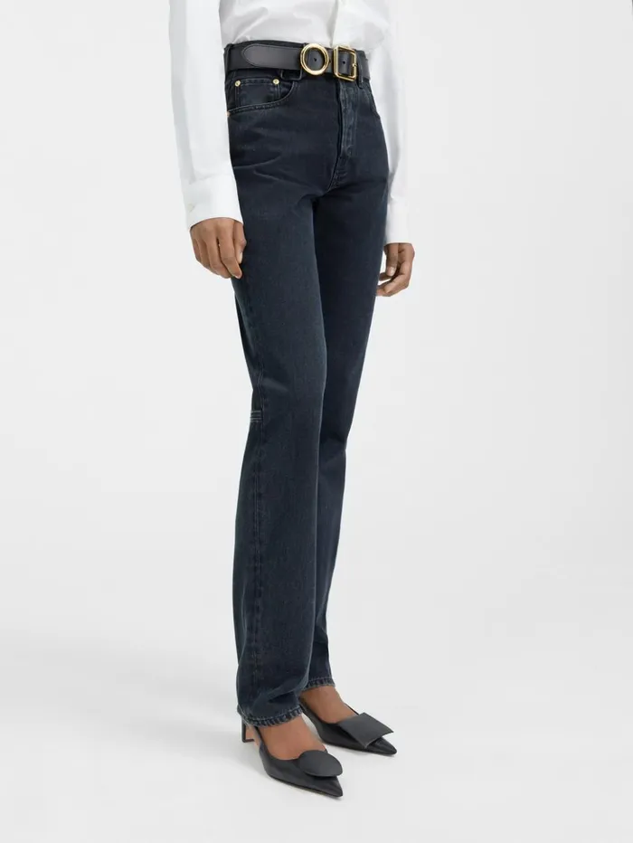 Women Denim JACQUEMUS The Straight DeNmes Denim Pants Black Women Denim JACQUEMUS The Straight DeNmes Denim Pants Black