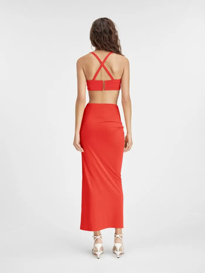 Women Dresses and Skirts JACQUEMUS The Drapeado Skirt Orange Women Dresses and Skirts JACQUEMUS The Drapeado Skirt Orange