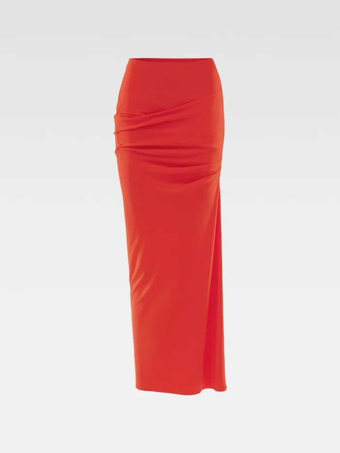 Women Dresses and Skirts JACQUEMUS The Drapeado Skirt Orange Women Dresses and Skirts JACQUEMUS The Drapeado Skirt Orange