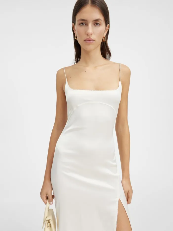 Women Dresses and Skirts JACQUEMUS The Notte Dress Offwhite Women Dresses and Skirts JACQUEMUS The Notte Dress Offwhite