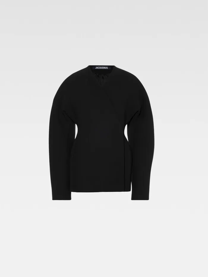 Women Dresses and Skirts JACQUEMUS The Ovalo Dress Black Women Dresses and Skirts JACQUEMUS The Ovalo Dress Black