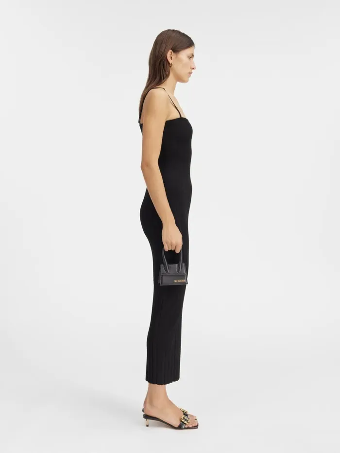 Women Dresses and Skirts JACQUEMUS The Sierra Dress With Straps Black Women Dresses and Skirts JACQUEMUS The Sierra Dress With Straps Black