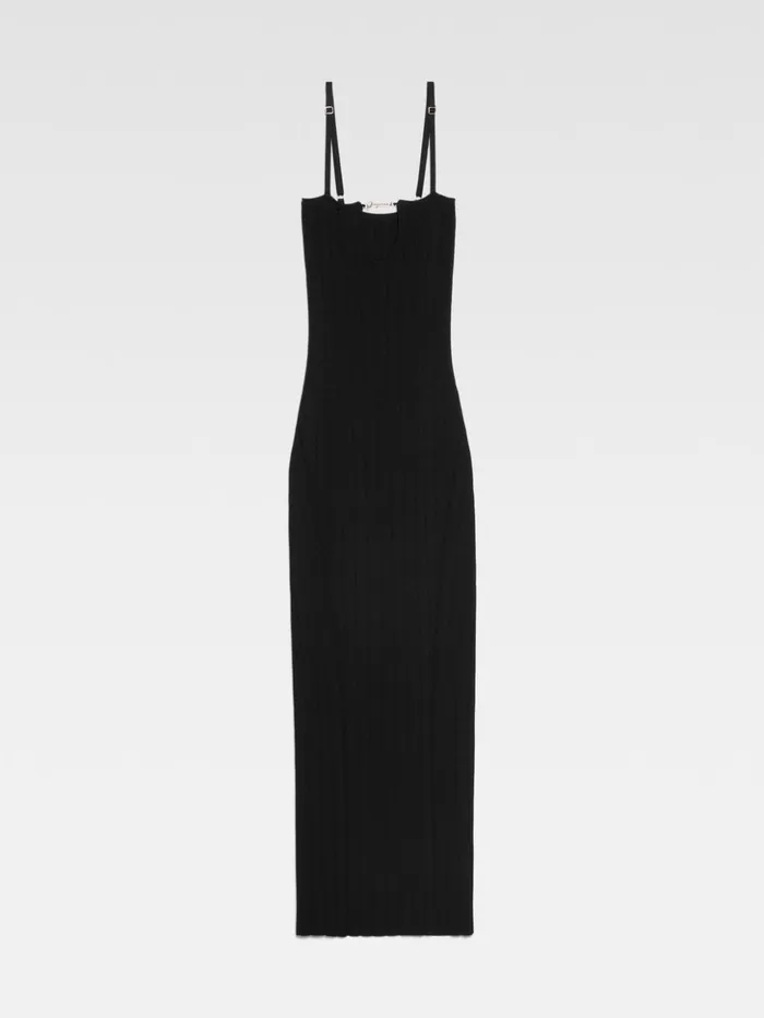 Women Dresses and Skirts JACQUEMUS The Sierra Dress With Straps Black Women Dresses and Skirts JACQUEMUS The Sierra Dress With Straps Black