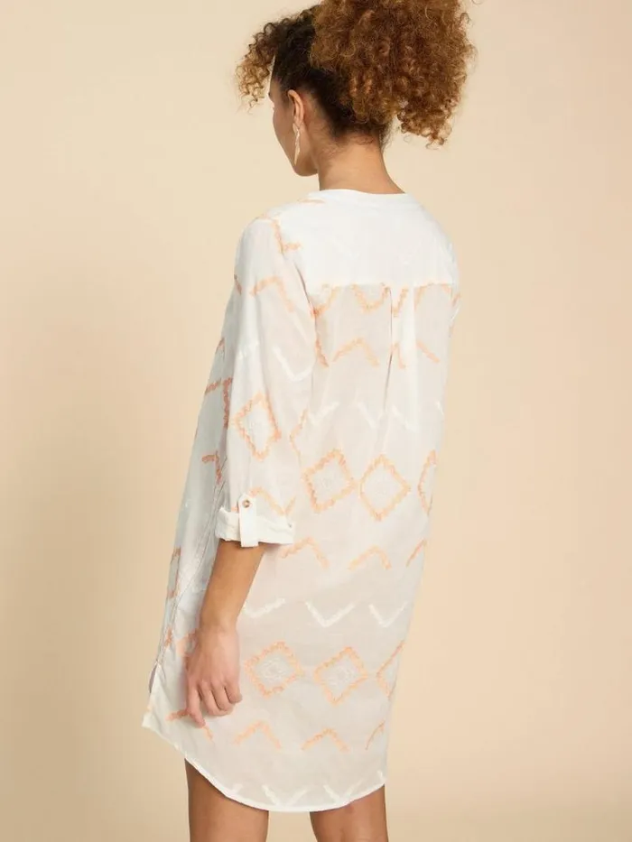 Women Eden Henley Cover Up Ivory Multi White Stuff Swimwear Women Eden Henley Cover Up Ivory Multi White Stuff Swimwear
