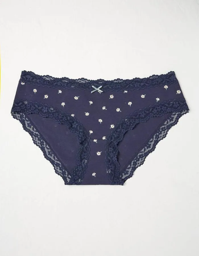 Women FatFace Buy 2 Get 1 Free Underwear Daisy Short Knickers Navy