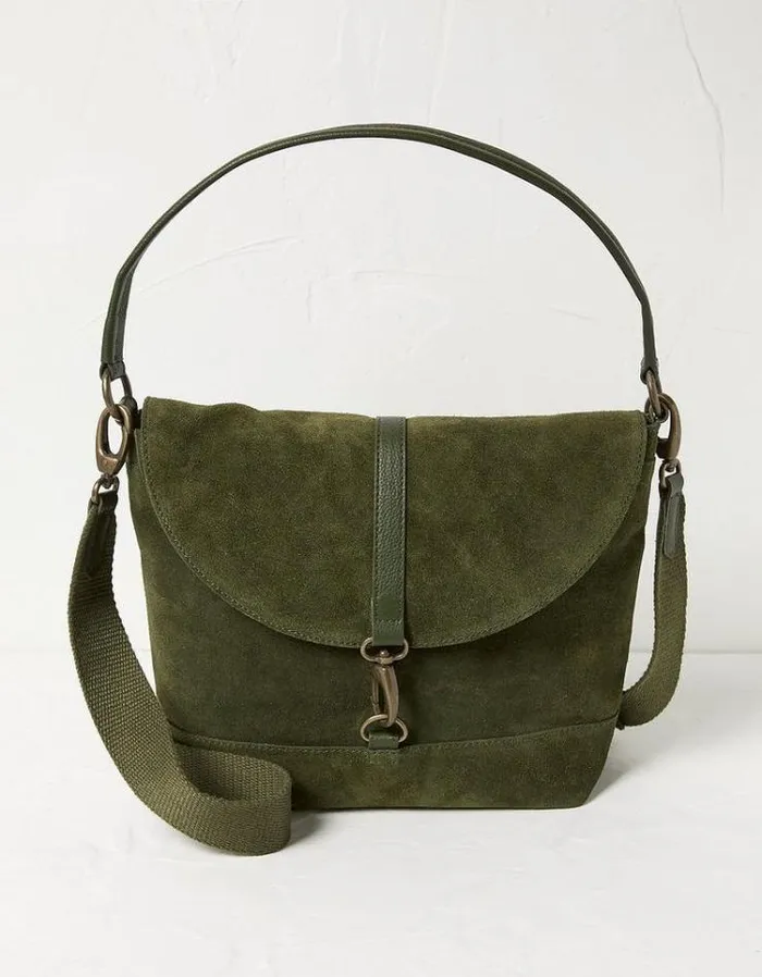 Women FatFace Women039s Sale Amberly Shoulder Bag Dusky Green