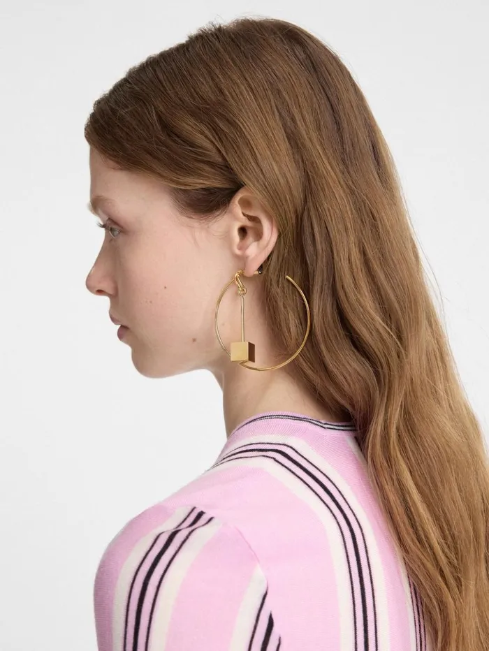 Women Jewellery JACQUEMUS The Nodo Hoops Earrings Gold Women Jewellery JACQUEMUS The Nodo Hoops Earrings Gold