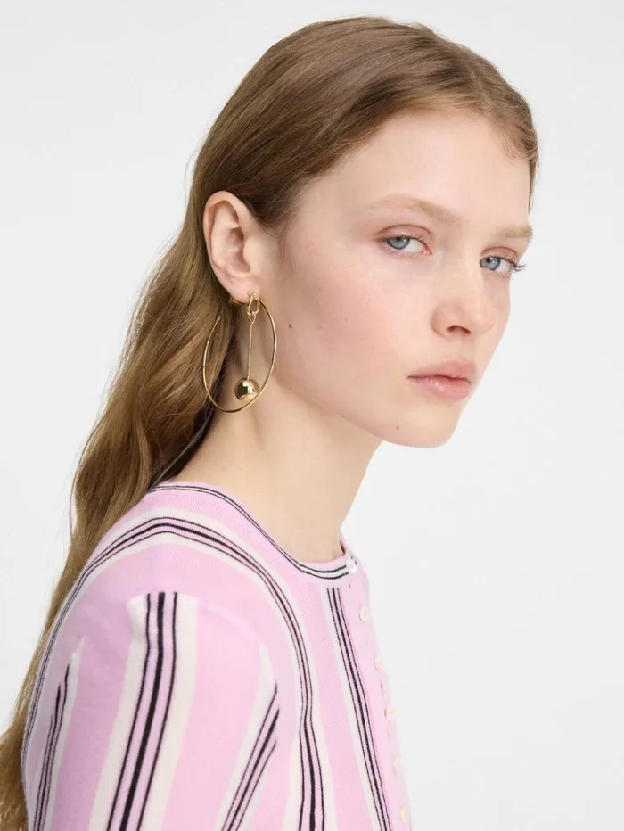 Women Jewellery JACQUEMUS The Nodo Hoops Earrings Gold Women Jewellery JACQUEMUS The Nodo Hoops Earrings Gold