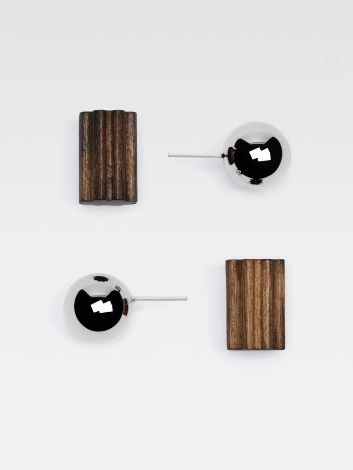 Women Jewellery JACQUEMUS The Perlina Earrings Silver Brown Women Jewellery JACQUEMUS The Perlina Earrings Silver Brown