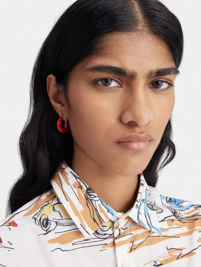 Women Jewellery JACQUEMUS The Rond Carr Earrings Red Women Jewellery JACQUEMUS The Rond Carr Earrings Red