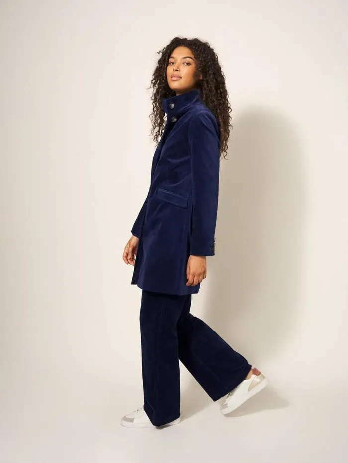 Women Karla Smart Velvet Coat Dark Navy White Stuff Coats and Jackets Women Karla Smart Velvet Coat Dark Navy White Stuff Coats and Jackets