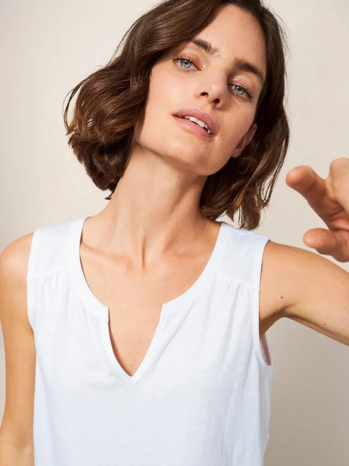 Women LAILA VEST Brilliant White White Stuff Shirts and Blouses