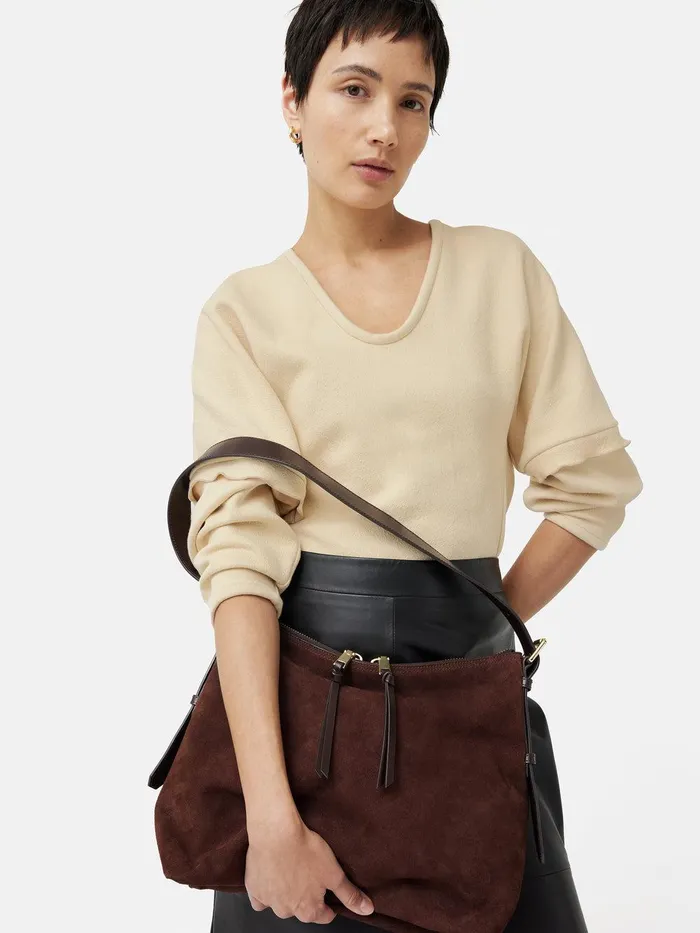 Women Large Trafalgar Shoulder Bag Burgundy Jigsaw Bags