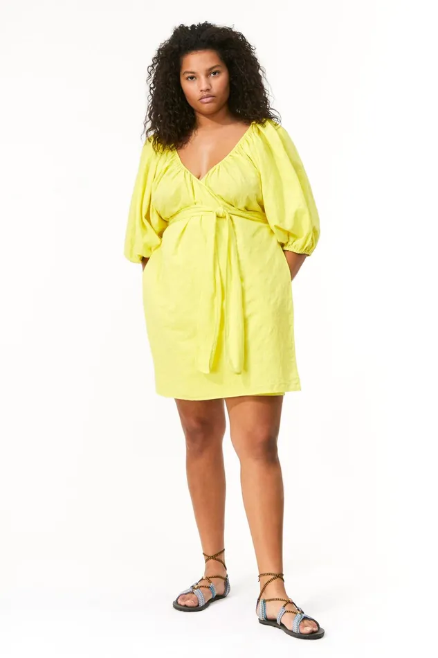 Women Mara Hoffman Extended Sizes Extended Coletta Dress Neon Green Women Mara Hoffman Extended Sizes Extended Coletta Dress Neon Green