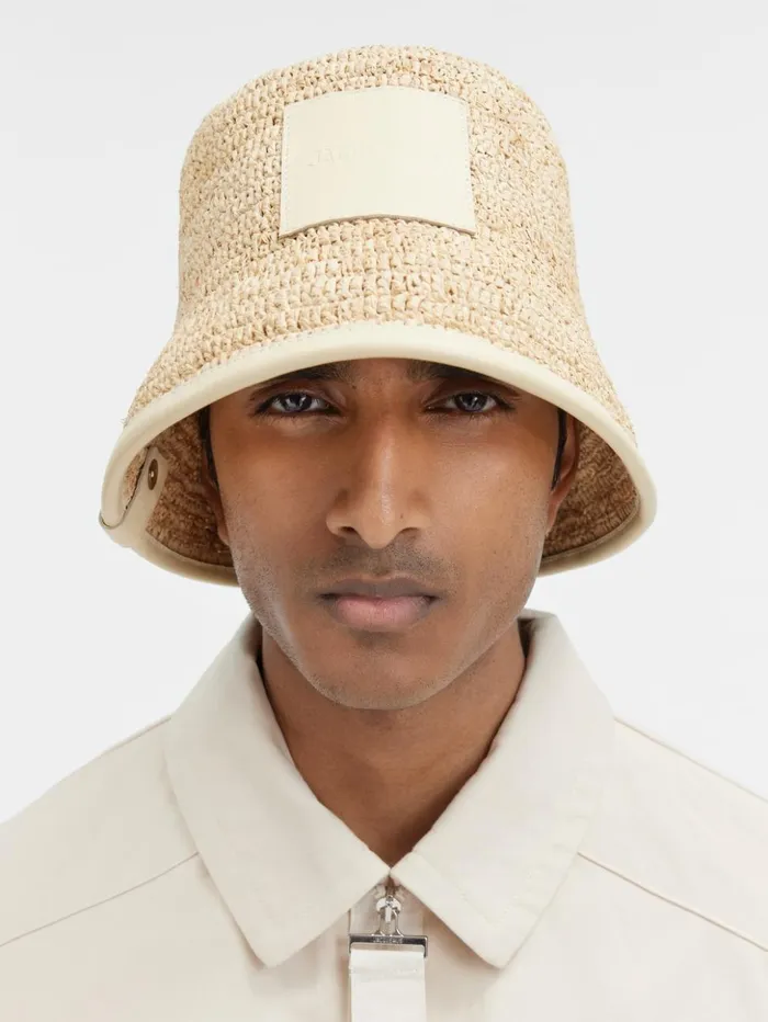 WomenMen Hats JACQUEMUS The Soli Bucket Hat Ivory WomenMen Hats JACQUEMUS The Soli Bucket Hat Ivory