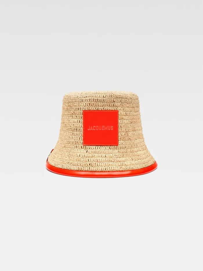 WomenMen Hats JACQUEMUS The Soli Bucket Hat Orange
