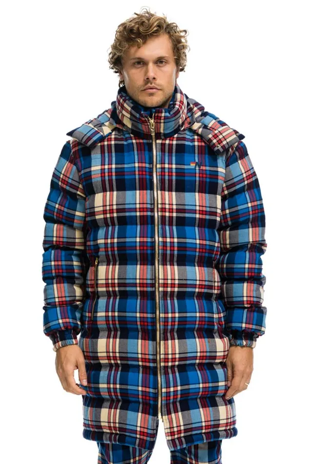 WomenMen Outerwear Aviator Nation PLAID UNISEX LONG TREKKER JACKET 8211 PATRIOT PLAID WomenMen Outerwear Aviator Nation PLAID UNISEX LONG TREKKER JACKET 8211 PATRIOT PLAID