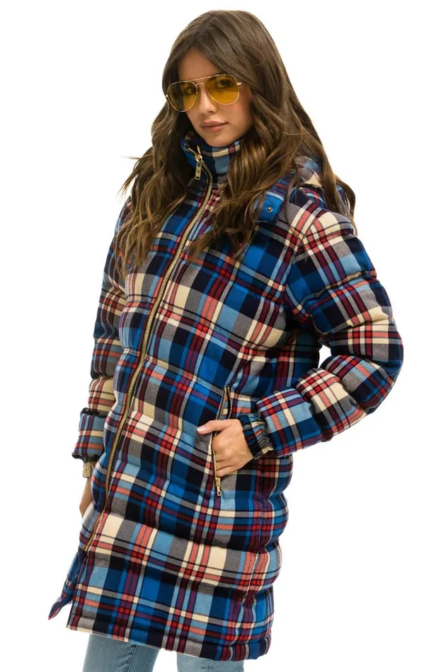 WomenMen Outerwear Aviator Nation PLAID UNISEX LONG TREKKER JACKET 8211 PATRIOT PLAID WomenMen Outerwear Aviator Nation PLAID UNISEX LONG TREKKER JACKET 8211 PATRIOT PLAID