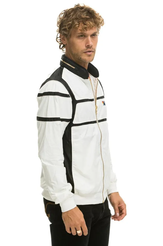 WomenMen Outerwear Aviator Nation RACER JACKET 8211 WHITE WomenMen Outerwear Aviator Nation RACER JACKET 8211 WHITE