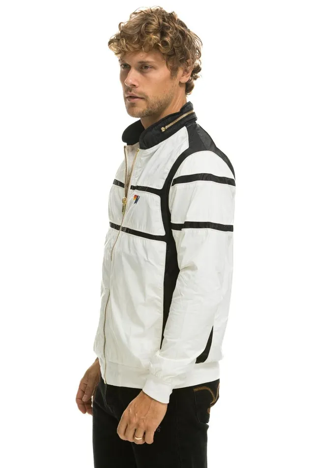WomenMen Outerwear Aviator Nation RACER JACKET 8211 WHITE WomenMen Outerwear Aviator Nation RACER JACKET 8211 WHITE