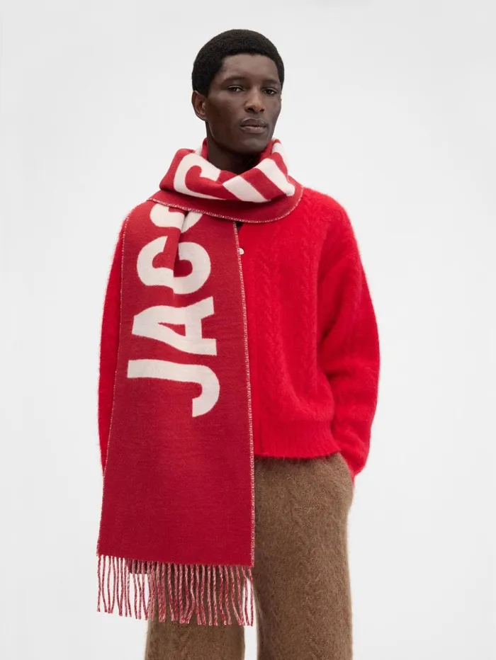 WomenMen Scarves Beanies and Gloves JACQUEMUS The Jacquemus Scarf Red WomenMen Scarves Beanies and Gloves JACQUEMUS The Jacquemus Scarf Red