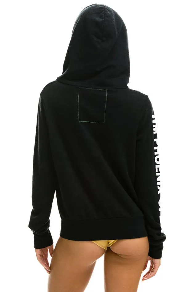 WomenMen Tops Aviator Nation WASTE MANAGEMENT OPEN 2024 ZIP HOODIE 8211 BLACK