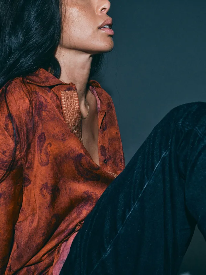 Women MMHWill Paisley Shirt 8211 HEYANNO Burnt Brick Shirts MOS MOSH Women MMHWill Paisley Shirt 8211 HEYANNO Burnt Brick Shirts MOS MOSH