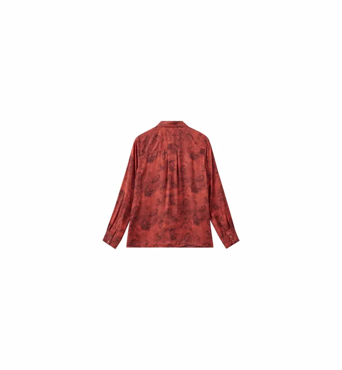 Women MMHWill Paisley Shirt 8211 HEYANNO Burnt Brick Shirts MOS MOSH Women MMHWill Paisley Shirt 8211 HEYANNO Burnt Brick Shirts MOS MOSH