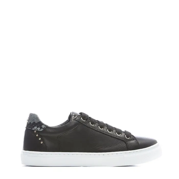 Women Moda In Pelle Black Trainers Bradd Black Leather