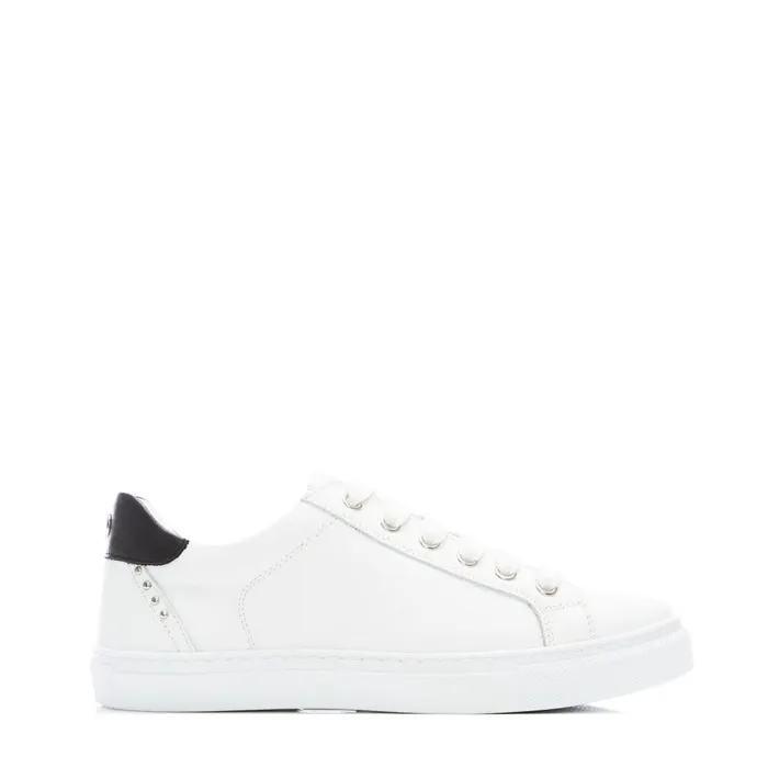 Women Moda In Pelle Casual Trainers Bradd White Leather
