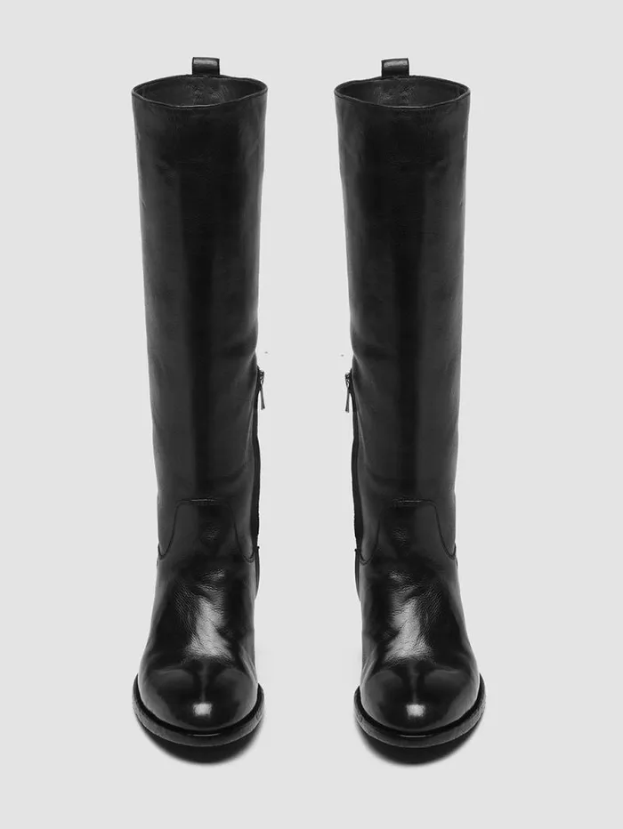 Women Officine Creative Footwear DENNER 116 Black Leather Zip Boots Women Officine Creative Footwear DENNER 116 Black Leather Zip Boots