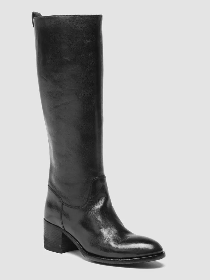 Women Officine Creative Footwear DENNER 116 Black Leather Zip Boots Women Officine Creative Footwear DENNER 116 Black Leather Zip Boots