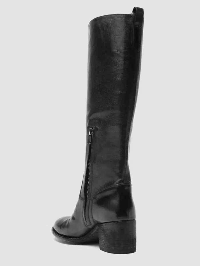 Women Officine Creative Footwear DENNER 116 Black Leather Zip Boots Women Officine Creative Footwear DENNER 116 Black Leather Zip Boots