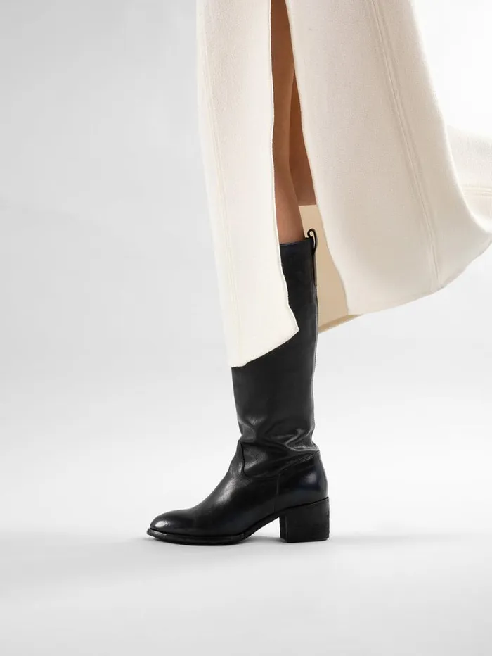 Women Officine Creative Footwear DENNER 116 Black Leather Zip Boots Women Officine Creative Footwear DENNER 116 Black Leather Zip Boots