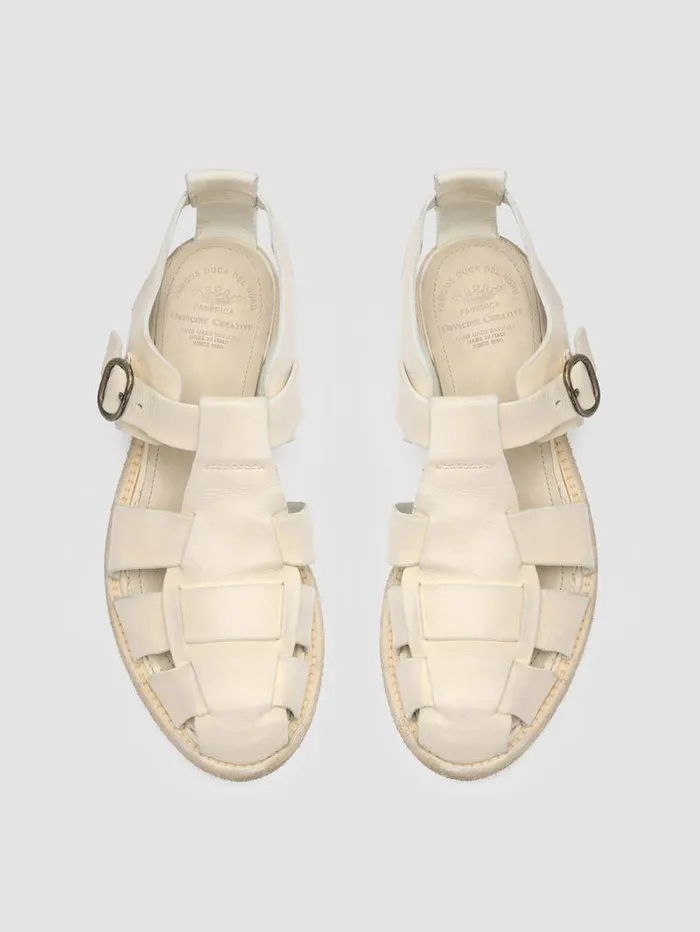 Women Officine Creative Footwear LEXIKON 536 White Leather Sandals Women Officine Creative Footwear LEXIKON 536 White Leather Sandals