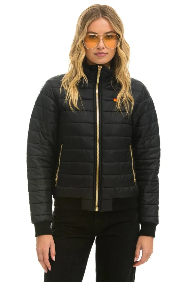Women Outerwear Aviator Nation SUNBURST JACKET 8211 BLACK Women Outerwear Aviator Nation SUNBURST JACKET 8211 BLACK