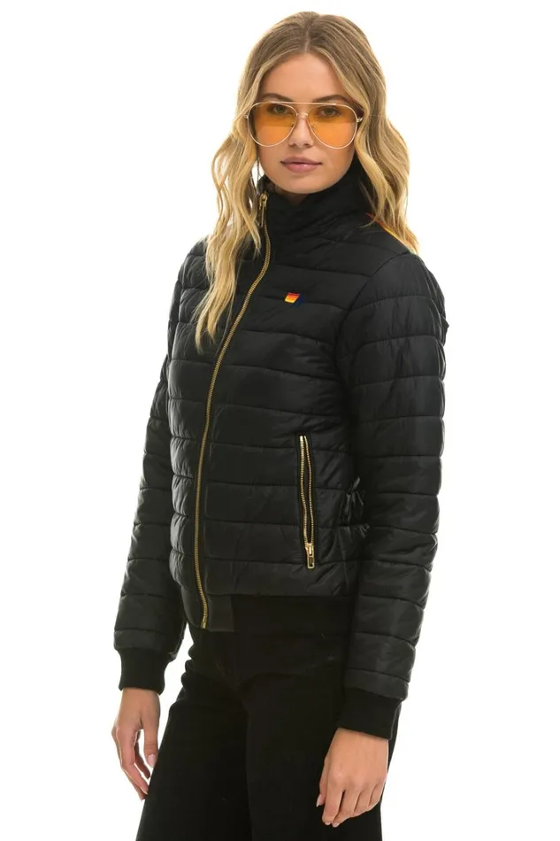 Women Outerwear Aviator Nation SUNBURST JACKET 8211 BLACK Women Outerwear Aviator Nation SUNBURST JACKET 8211 BLACK