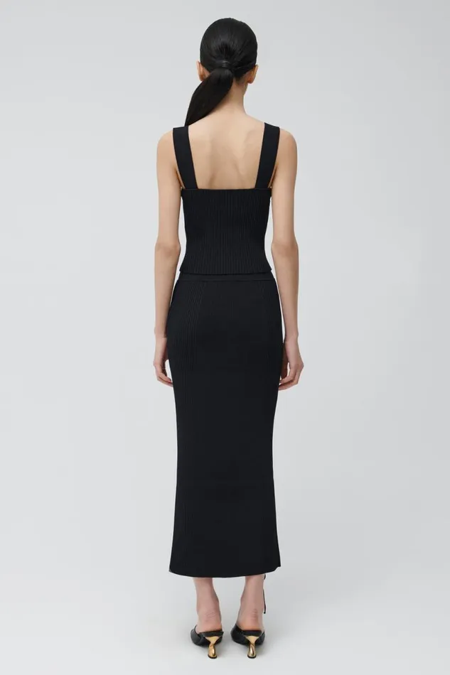 Women Pants and Bottoms Jonathan Simkhai Helix Skirt Black Midi Skirt Women Pants and Bottoms Jonathan Simkhai Helix Skirt Black Midi Skirt